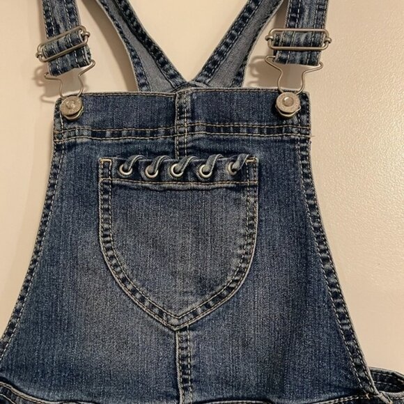 Jordache Jean Short Overalls 10/12 L - Picture 3 of 6